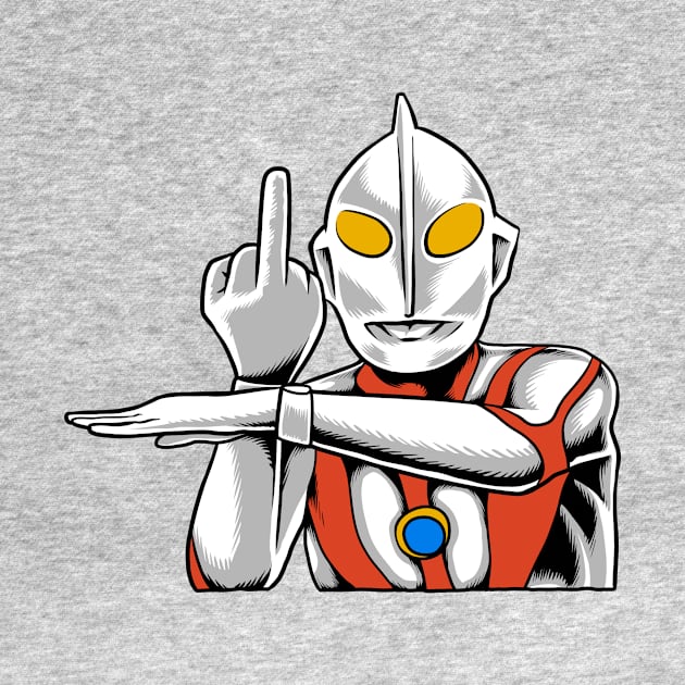 Ultraman Middle Finger by scallywag studio